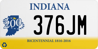 IN license plate 376JM