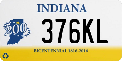 IN license plate 376KL