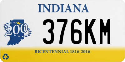 IN license plate 376KM