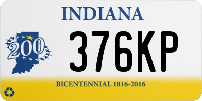 IN license plate 376KP