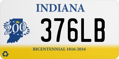 IN license plate 376LB