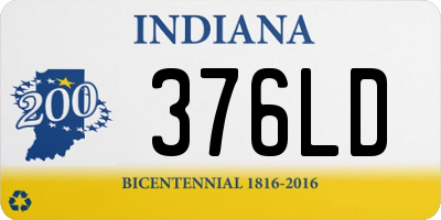 IN license plate 376LD