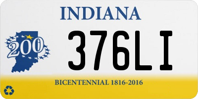 IN license plate 376LI