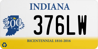 IN license plate 376LW