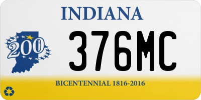 IN license plate 376MC