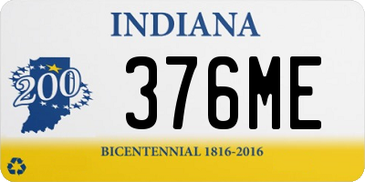 IN license plate 376ME