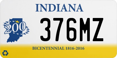 IN license plate 376MZ