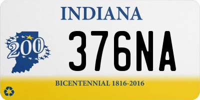 IN license plate 376NA