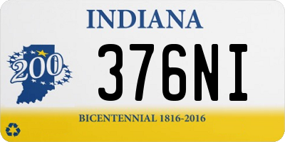 IN license plate 376NI