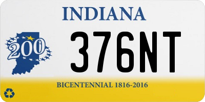 IN license plate 376NT