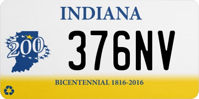 IN license plate 376NV