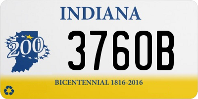 IN license plate 376OB