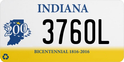 IN license plate 376OL