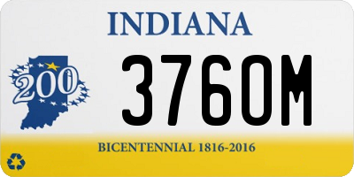 IN license plate 376OM