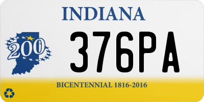 IN license plate 376PA