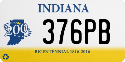 IN license plate 376PB