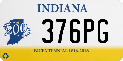 IN license plate 376PG