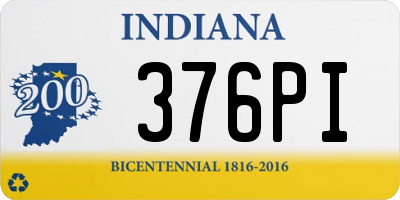IN license plate 376PI