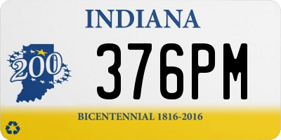 IN license plate 376PM