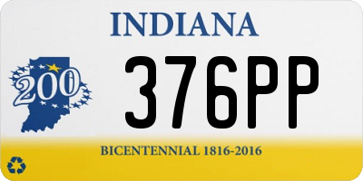 IN license plate 376PP