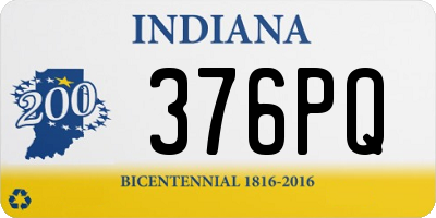 IN license plate 376PQ