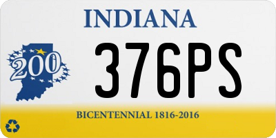 IN license plate 376PS