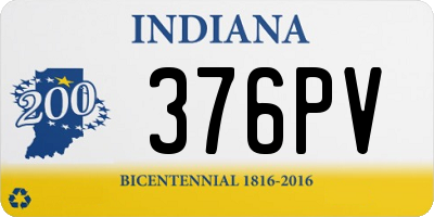 IN license plate 376PV