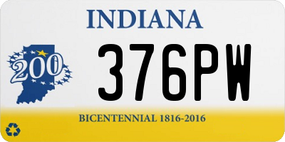 IN license plate 376PW