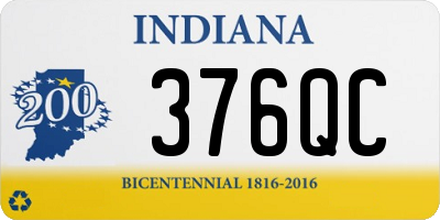 IN license plate 376QC