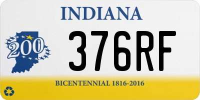 IN license plate 376RF