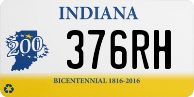 IN license plate 376RH