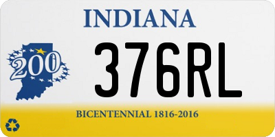 IN license plate 376RL