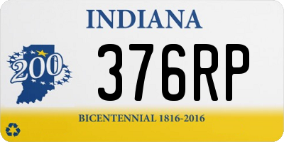 IN license plate 376RP