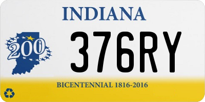 IN license plate 376RY