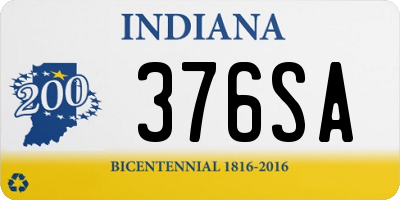 IN license plate 376SA