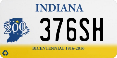 IN license plate 376SH