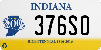 IN license plate 376SO