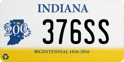 IN license plate 376SS