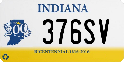 IN license plate 376SV