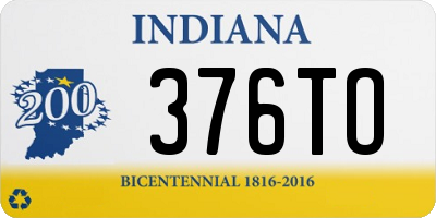 IN license plate 376TO