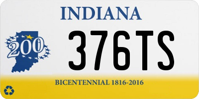 IN license plate 376TS