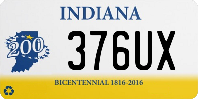 IN license plate 376UX