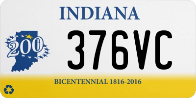 IN license plate 376VC