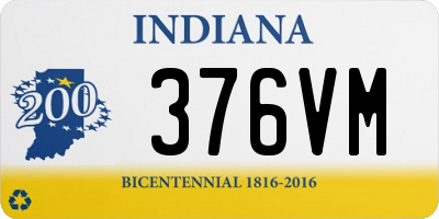 IN license plate 376VM