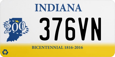 IN license plate 376VN