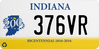 IN license plate 376VR