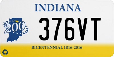 IN license plate 376VT