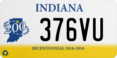 IN license plate 376VU