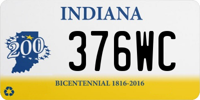 IN license plate 376WC