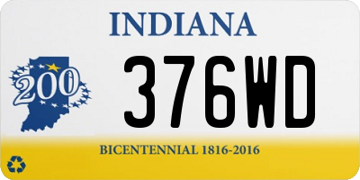 IN license plate 376WD